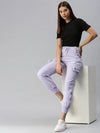 Women's Lavender Solid Denim Jeans-LT0036-Lavender