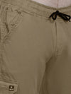 Jogger Cargos with Elastic waist and 6 pockets-Beige-HC4013-30