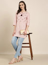 Women Pink Floral Straight Kurti-NJ-3747252-Pink