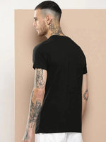 Difference Of Opinion Men's Black Plain T-Shirt