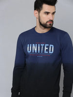 Men Blue Solid Sweatshirt-OD-6040-Navyblue