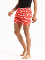 Men Red Printed Boxer-AM-126-9-Red