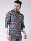 Hangup Men Slim Printed Men's Indian Wear-K11ShortKurta