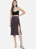 Pink Blue Sequin Party Skirt