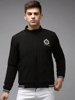 Men Black Solid Jacket-TG-5023-Black