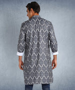 Hangup Men Standard Printed Men's Indian Wear-ST1011271_Grey_PrntLkurta