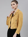 Women Mustard Solid Tailored Jacket-CHN-832-Mustard