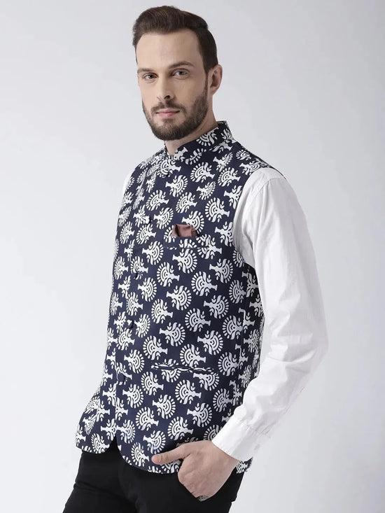 Hangup Men Standard Printed Men's Indian Wear-41APrintedNehru