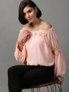 Women's Pink Solid Top-SP-820-Peach