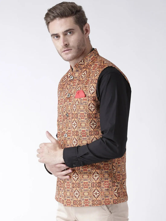 Hangup Men Standard Printed Men's Indian Wear-18APrintedNehru