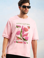 Dillinger Pink Graphic Oversized Drop shoulder T-shirt