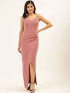 Pink Split Thigh Dress