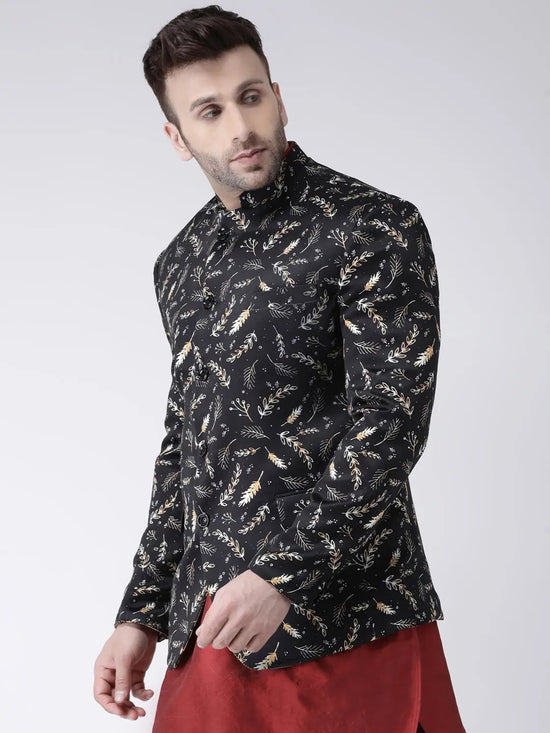 Hangup Men Standard Printed Men Formalwear-D1085ButtonBlazer