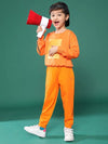 Tales & Stories Orange Printed SweatShirt For Boys