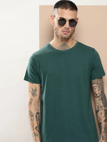 Difference Of Opinion Men's Dark Green Plain T-Shirt