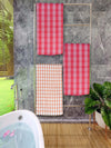 Athom Living Premium Gamcha Bath Towel 65 x 135 cm Pack of 3 Multicolored checkered-ATZ-BT-1B-1H-1H