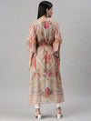 Women's Multi Floral Kaftan Kurta-DW1220-Multi