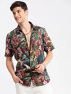 Men Spread Collar Floral Multi Casual Shirt-REVERIE-2105-Multi