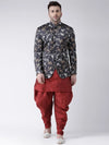 Hangup Men Standard Printed Men Formalwear-D1045ButtonBlazer