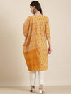 Women Mustard Floral Kurta Set-RJF-031-Mustard