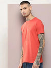 Dillinger Men's Maroon Plain T-Shirt-DLCR18152CST-S