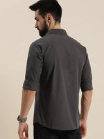 Dillinger Men's Dark Grey Solid Shirt