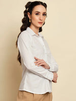 White Gather Detail Shirt