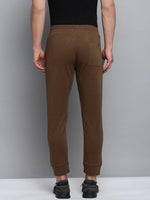 Men Brown Solid Casual Jogger-ADJ-421-Coffeebrown