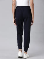 Women Navy Blue Solid Track Pant-AF-1806-Navyblue