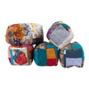 Upcyclie Eye catching Essentials Pouch for Travel- All Sizes one Each of 5x5, 3x3, 6x6_Multicolor