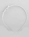 Silver Plated Bow Shaped  AD studded Hairband-VOJ453