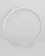 Silver Plated Bow Shaped  AD studded Hairband-VOJ453