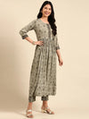 Women's Olive Printed Kurta Set-SKC-810-Olive