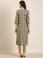 Women Beige Geometrical Straight Kurta-AT-935-K-Beige