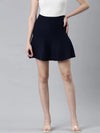 Women Navy Blue Solid Pencil Skirt-TG-A-98-Navyblue