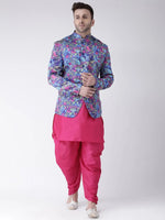 Hangup Men Standard Printed Men Formalwear-D1125ButtonBlazer