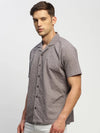 Men Grey Printed Shirt-JOUSKA-1751-Grey