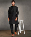 Hangup Men Standard Solid Men's Indian Wear-Black_8_B8_Lkurta