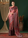 Saree Mall Women's Crepe Red Printed Designer Saree With Blouse Piece-MOHAR102A