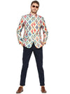 Hangup Men Standard Printed Men Formalwear-1APrintBlazer