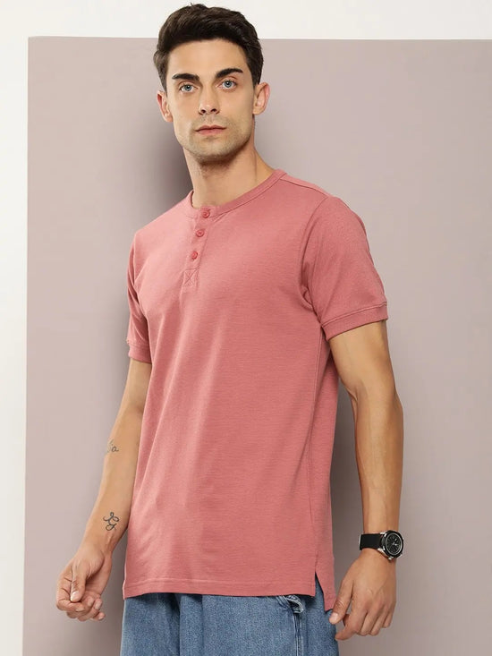 Dillinger Pink Solid Regular Heney T-shirt