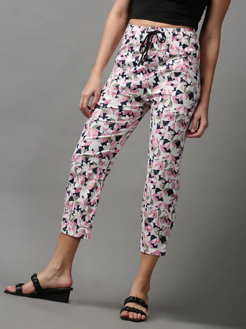 Women's Multi Printed Trouser-AE-10423-Multi