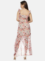 Floral Off-white High Low Dress-17305