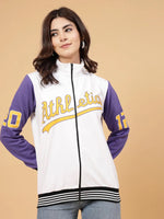 Rigo Women Athletic Puff Printed Varsity Jacket-WSW062-1116-L