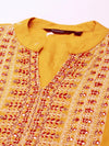 Women's Mustard Printed Kurta Set-BCSK-1557-Mustard