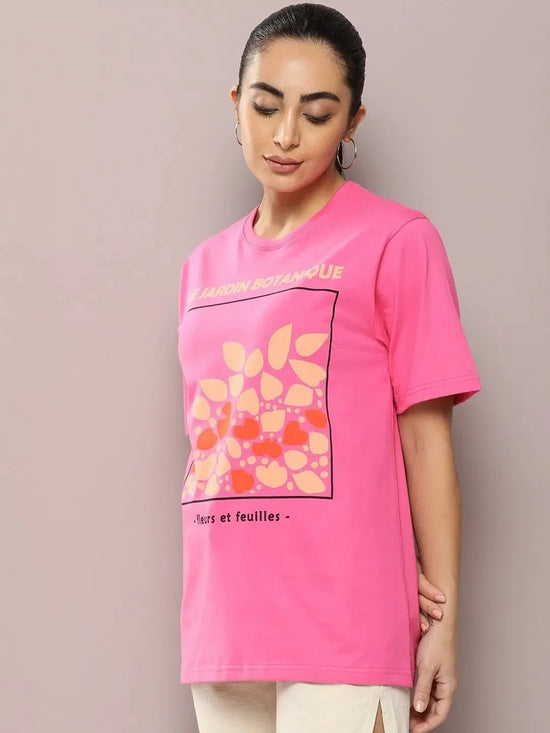 Dillinger Fuchsia Graphic Oversized T-Shirt-WMNCR454FSR-XS