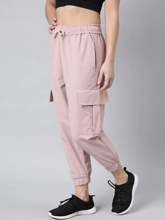 Women Solid Slim Fit Peach Joggers Track Pant-AE-10905-Peach