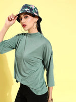 Veni Vidi Vici Sea Green Drop Shoulder Boxy Top