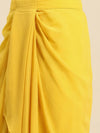 Shrug with crop top and skirt in Yellow