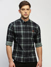 Men Black Checked Shirt-CLEON-1795-Black